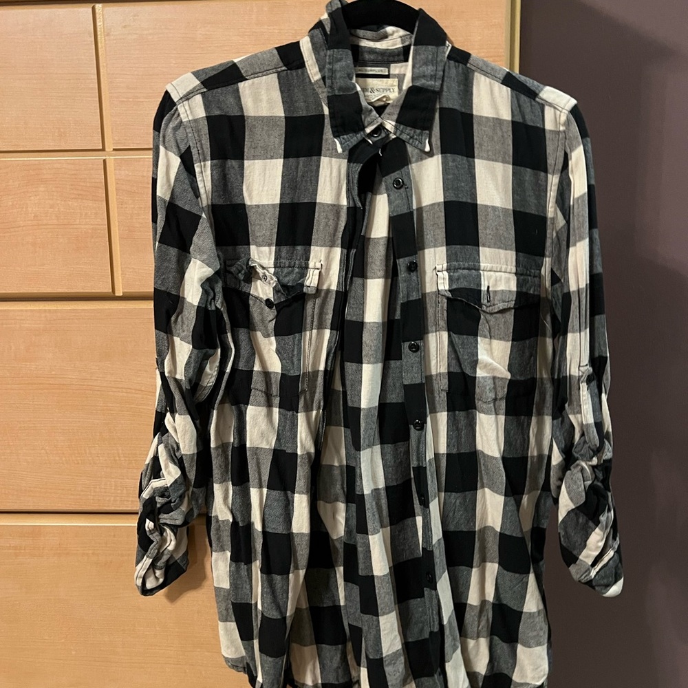 Black and White Checkered Shirt